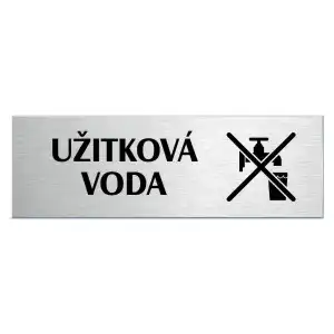 Užitková voda, stř. tabulka 200x66mm